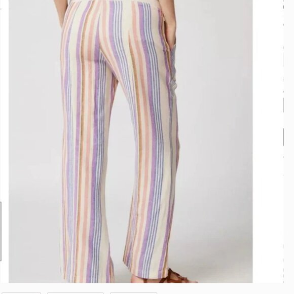 Urban Outfitter Costa Linen Pants Striped - Picture 2 of 10